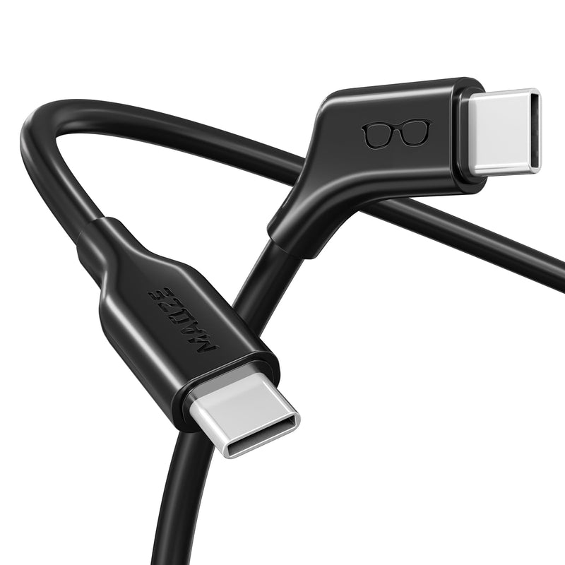 AR Glasses USB C Cable 4K60Hz USB C to USB C Cable 6FT, 10Gbps 60W Type C Fast Charging Cable for XREAL Air/One, VITURE Pro XR, Rokid Max, RayNeo and More Black