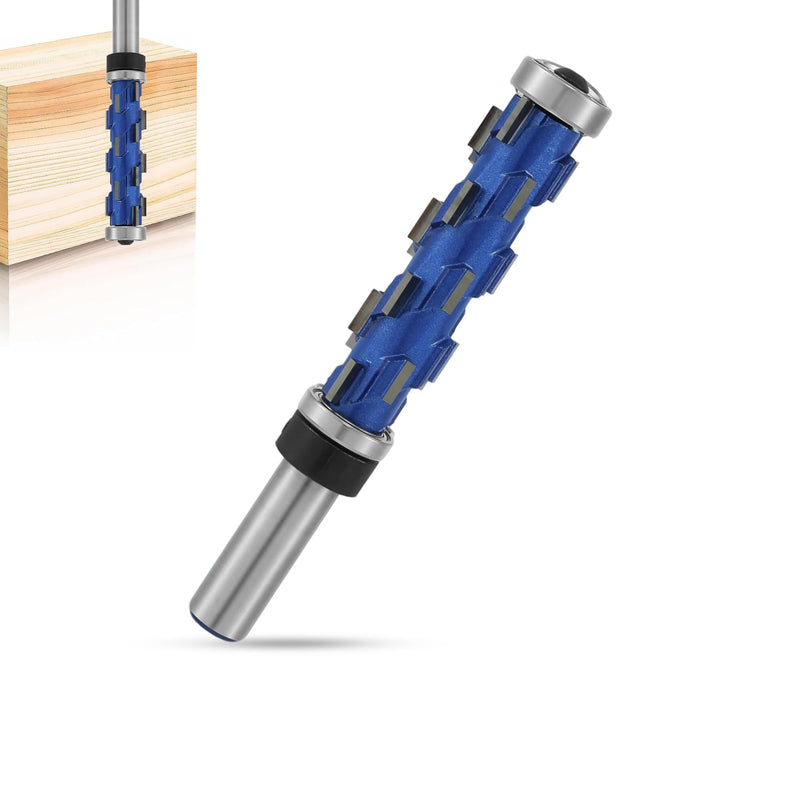 Spiral Flush Trim Router Bits 1/2" Shank, Sturdy Double Bearing Woodworking Trimming Cutter Bit with for Solid Wood Board MDF Hardwood, Solid Carbide, 2-9/16 Inch Cutting Length, 1pc 1pcs (2.56") Spiral Flush Trim Router Bits