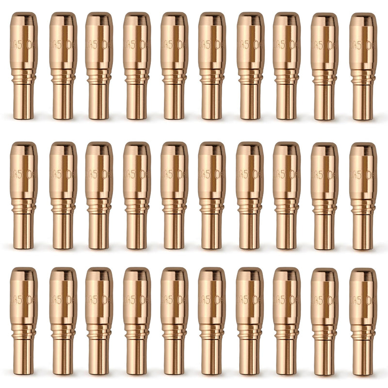 30PK T-A035CH MIG Welding Contact Tips .035"(0.9mm) for Miller, 035 Welding Tips for Bernard Acculock-S T-A035CH Used for Miller MDX-250 Gun D-MA250 Gas Diffuser