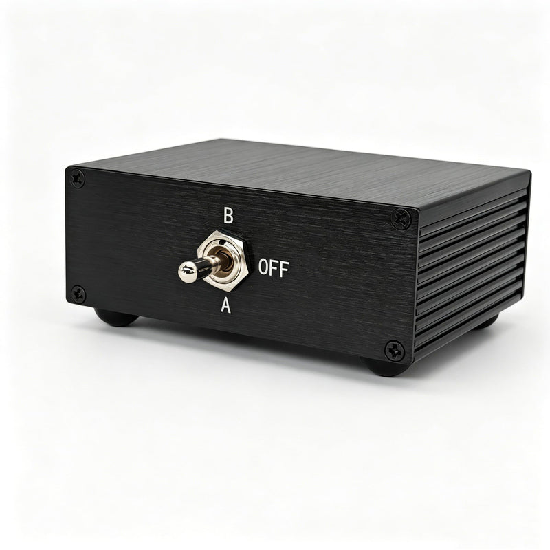 2-Way Passive Audio Switcher 2 in-1 Out/1 in-2 Out Amplifier Speaker Switch Selector, 10A Silver Contact Toggle Switch with Off Position, No External Power,for Home Theater HiFi System