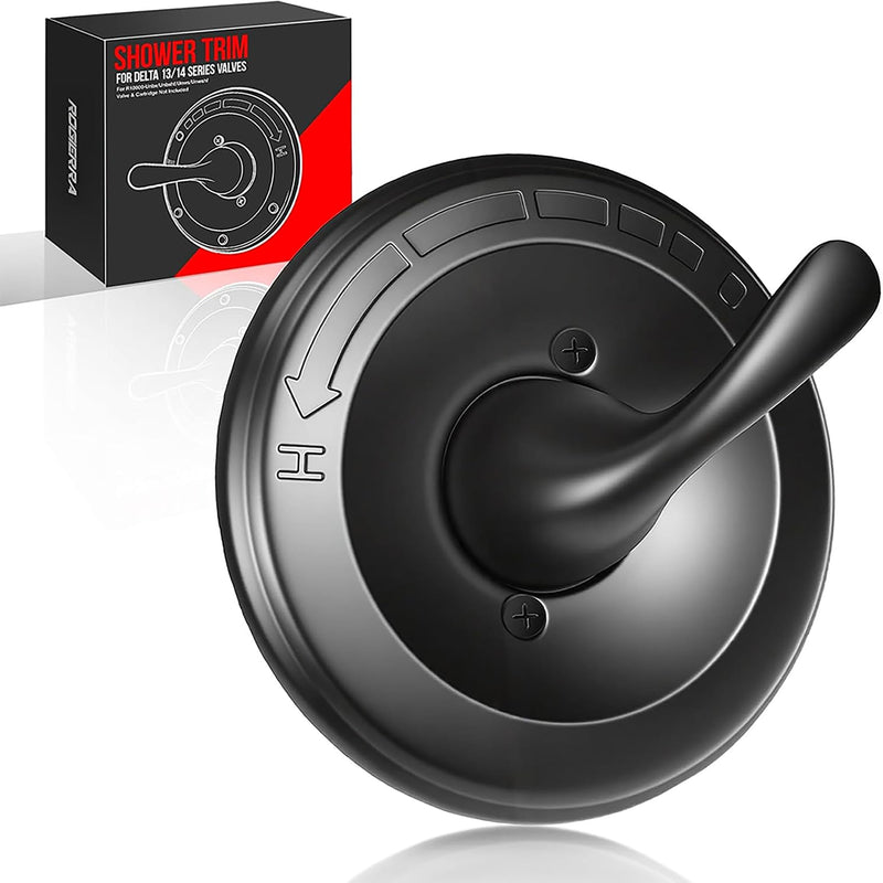 T13020 Shower Trim Kit, Matte Black Shower Valve Trim Kit