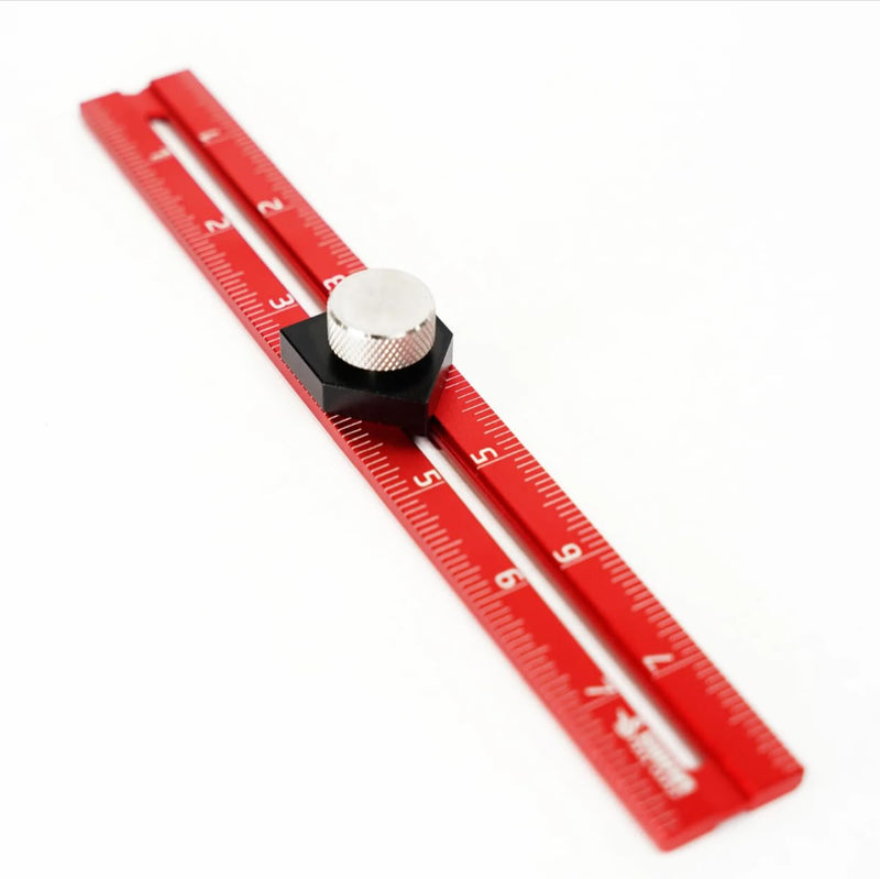 RED Tail Offset Ruler - Offset Marking Gauge, Woodworking Layout Tool for Cabinetry, Trim Work, General Layout and Windows and Doors