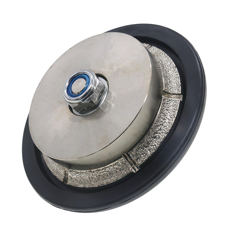 3/16 inch B5 Demi Bullnose Diamond Hand Profile Wheel, Hand Profiler for Granite Marble Countertop Edge Profiling, 5/8-11 Thread, 40/50 Grit