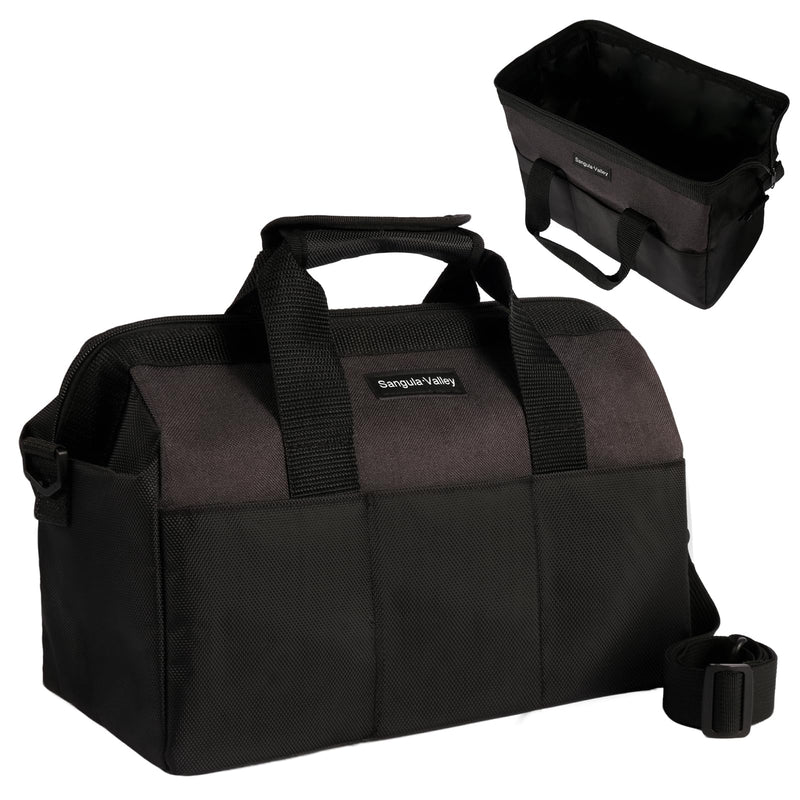 Tool Bag Organizer, Waterproof Oxford Tool Tote Organizer, Reinforced Bottom for Electrician, Mechanic & Carpenter | Tool Storage for Men (Black,16Inch) 16Inch
