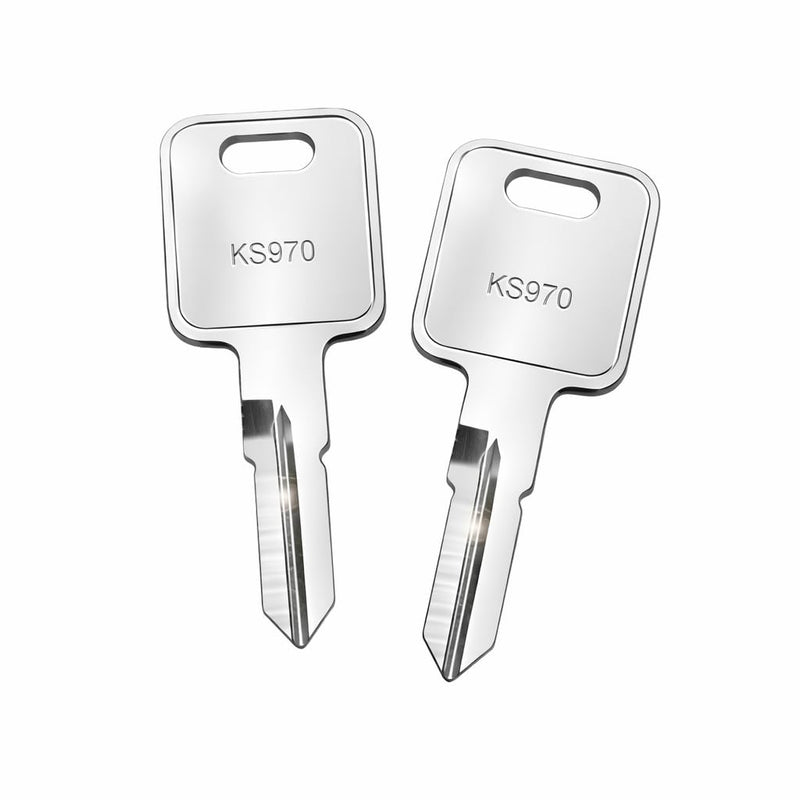 2-Pack KS970 Blank Keys for Airstream 2012-2021 Travel Trailers Main Door Lock, Compatible with Trimark TA001-TA100, NOT Basecamp Models from 2016 on, Brass Key