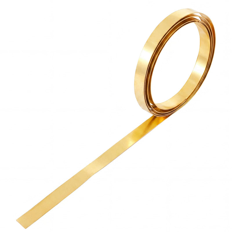 Zonon 5 Pcs Brass Strips, Brass Shim Stock Assortment 36" Length x 0.39" Width x 0.01" Thickness for DIY Crafts, Decorative Arts, Jewelry Making, Model Building and Electrical Applications 0.01 x 0.39 x 36 Inch