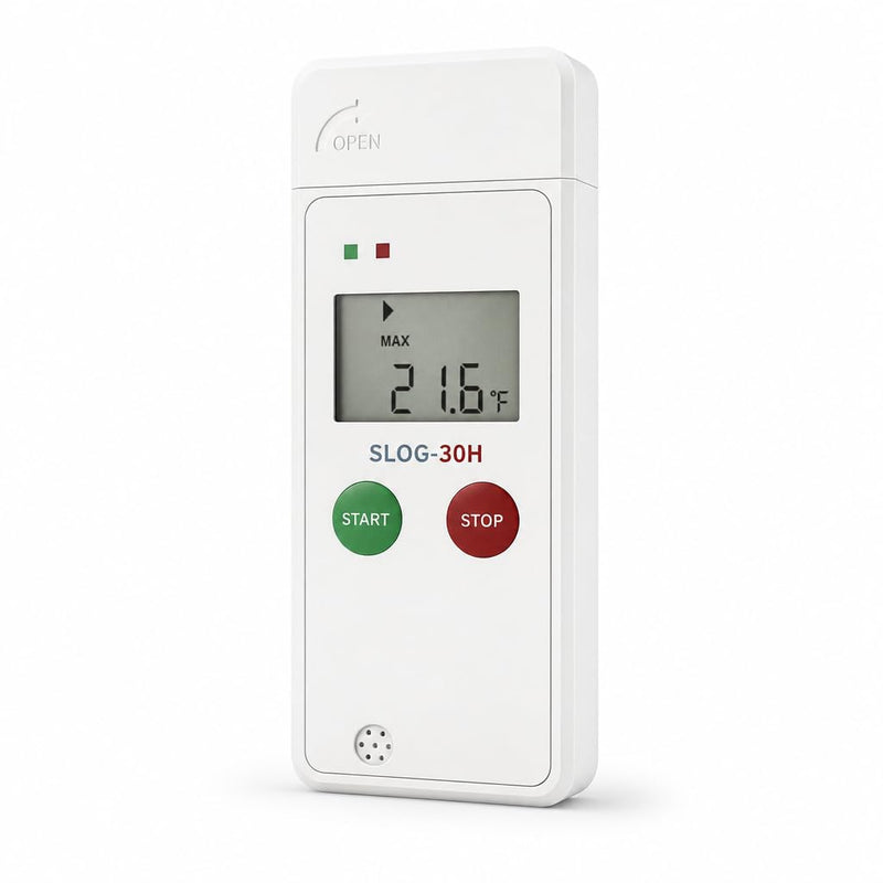 USB Temperature Data Logger,Temperature Recorder with 65000 Points,Auto PDF Report,180days Cold Chain Refrigerator Thermometer