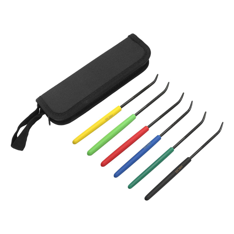 Hardness Testing File Set, HRC40-HRC65 Set of 6 Hardness Tester Checker File 7.1 inch Hardness Tester File kit with Oxford Cloth Storage Bag for Rough Estimation of Metal Rigidity