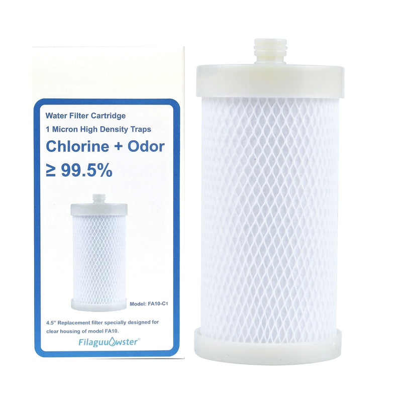 Washing Machine Water Filter, Carbon Shower Filter, Traps Chlorine, Softens Hard Water, Anti-Scale, Anti-Clog, Protects Clothes, Skin n Hair (Upgraded Refill Cartridge of FA10)