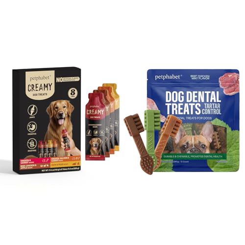 PETPHABET Lickable Saueeze Treats Variety Pack + 3 Flavors Toothbrush Dental Treats - NewNest Australia