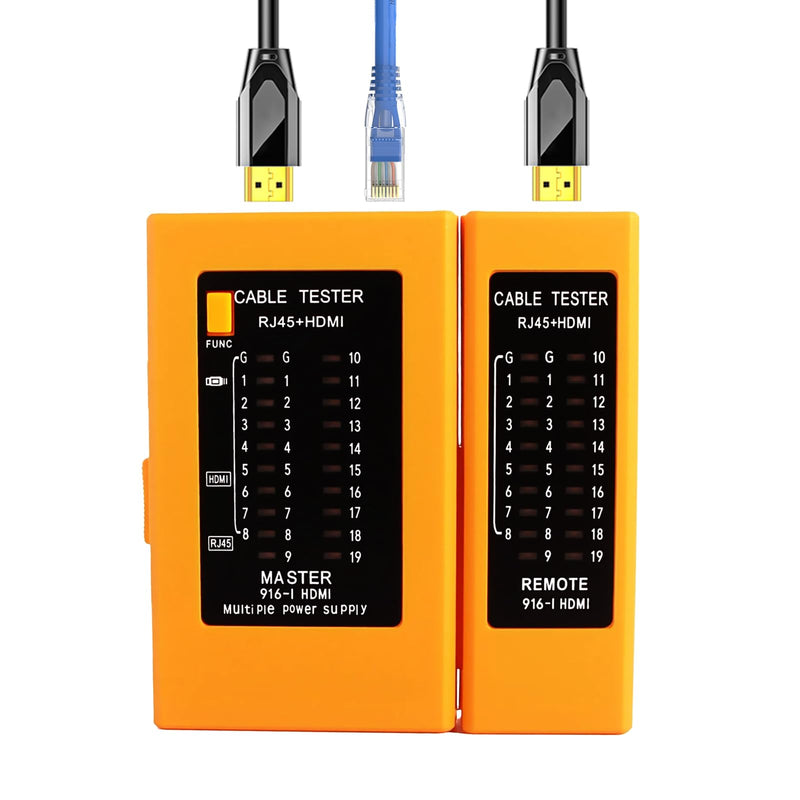 HDMI Cable Tester & RJ45 Network Cable Tester Tool Portable High Definition Multimedia Interface RJ45/cat5 cat5e cat6 cat6a UTP Ethernet LAN Wire Continuity Checker