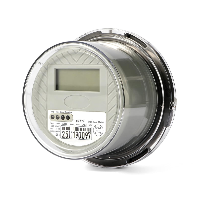 240V Single Phase 3-Wire Energy Monitor, Digital kWh Meter | Rated for up to 200A, Fits 4-Jaw Meter Sockets, with LCD Display, Easy Installation for Home, Workshop & RV 240 Volts (AC)