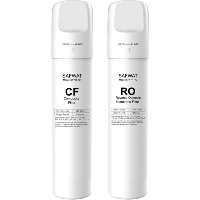 6-Month Filter Replacement Cartridge Compatible with SimPure Y7 Y7P Y7P-BW Y7P-W (1*CF + 1*RO) 6-Month Filter Set