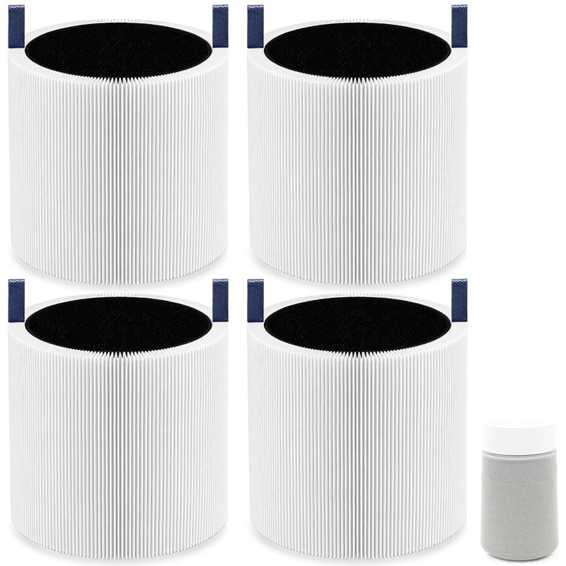 4 Pack Mini Max Replacement Filter for Blueair Blue Pure Mini Max Air Purifiers, HEPA & Activated Carbon Blue Pure FMINI Filter Compatible with Blue Pure Mini Max