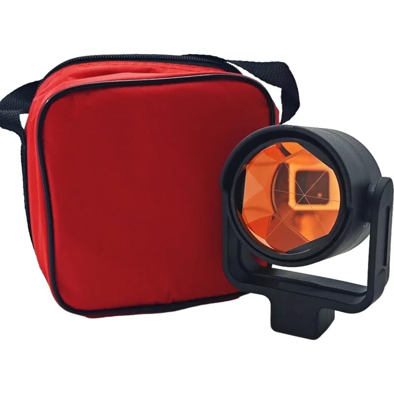 Replacement for Leica GPR1 Prism & GPH1 Holder, Surveying Prism Reflector | Reflective Prism Topography with Tilting and Swiveling Holder 0mm Copper Coated 1