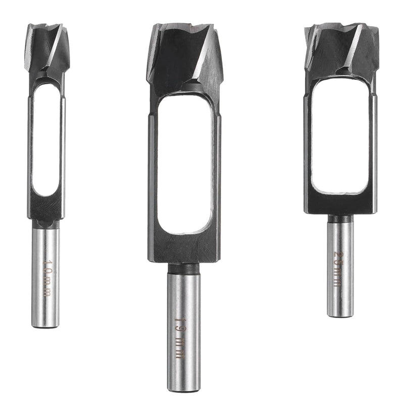 Carbon Steel Wood Tenon Dowel Plug Cutter Set, Tenon Cutting Tools Drill Bit for Woodworking Furniture Making Carpentry Tool, 3pcs (10mm + 19mm + 25mm) 3pcs (10+19+25mm)