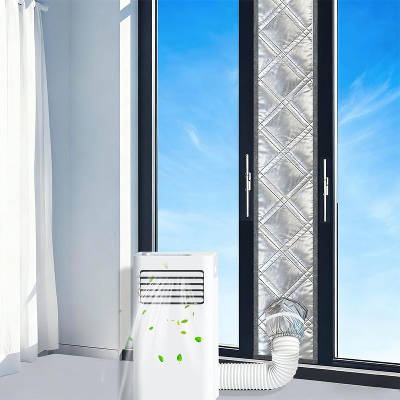 98"AC Door Vent Kit 3-Layer Thickened Aluminum Foil & Cotton &Oxford Fabric 98in-3-Layer thickened