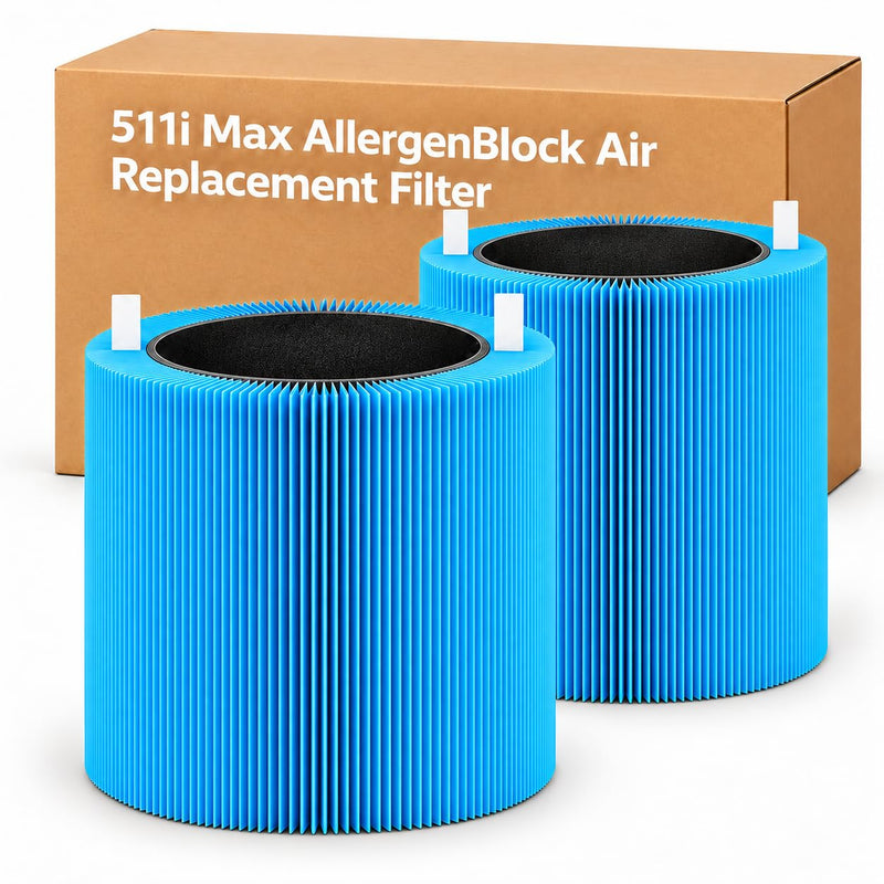 511i MAX Replacement Filter Compatible with BLUEAIR Blue Pure 511i Max AllergenBlockAir Purifier, Blue Pure F5MAX, H13 True HEPA & Activated Carbon Replacement Filter
