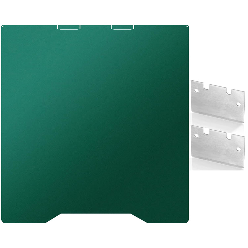 Upgraded K2 Cold Build Plate, 270x293mm Double Sided Magnetic Flexible Spring Steel Printing Cool Plate Low Temperature 3D Printer Bed Removable Surface Platform 270x293 green cold plate