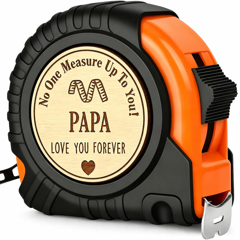 Papa Grandpa Gifts for Fathers Day Tape Measure 25 FT, Father's Day Birthday Gift for Grandpa from Granddaughter Grandson, Best Grandpa Grandfather Presents Useful Stuff, Engraved Measure Tape Tools