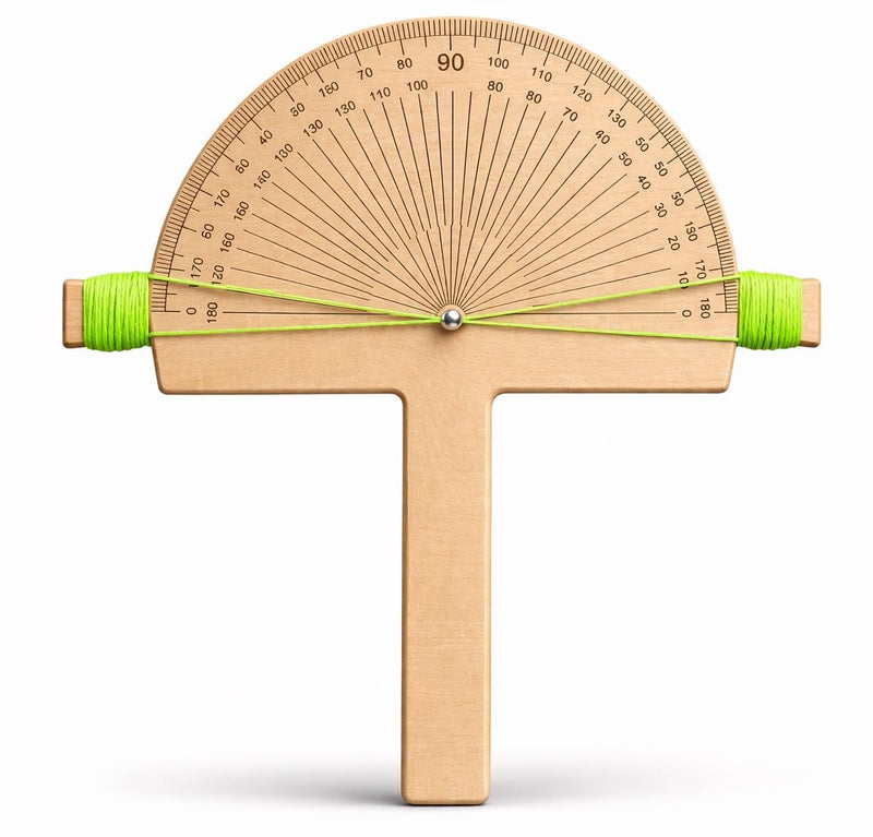 Precision Angle Finder Ruler - Handcrafted Birch Wood Degree Protractor Tool Miter Ruler - 0–180° Woodworking Layout Tool Gifts for Dad Men Precision wood degree tool