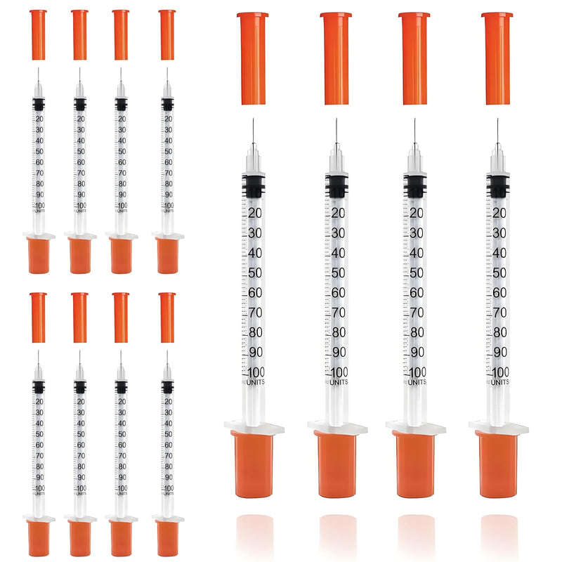 U-100 1cc/1ml 31 G 5/16 8mm Inch Syringe, Individually Packed 100 PACK for Dog, Cat, Bird and Other Smaller Pets and Measuring Nutrients for Your Garden Plants