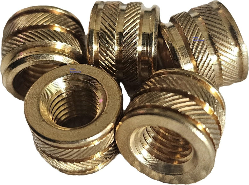 [initeq] 1/2"-28 Brass Threaded Heat Set Inserts for 3D Printing (20 Pack) - Durathread 20