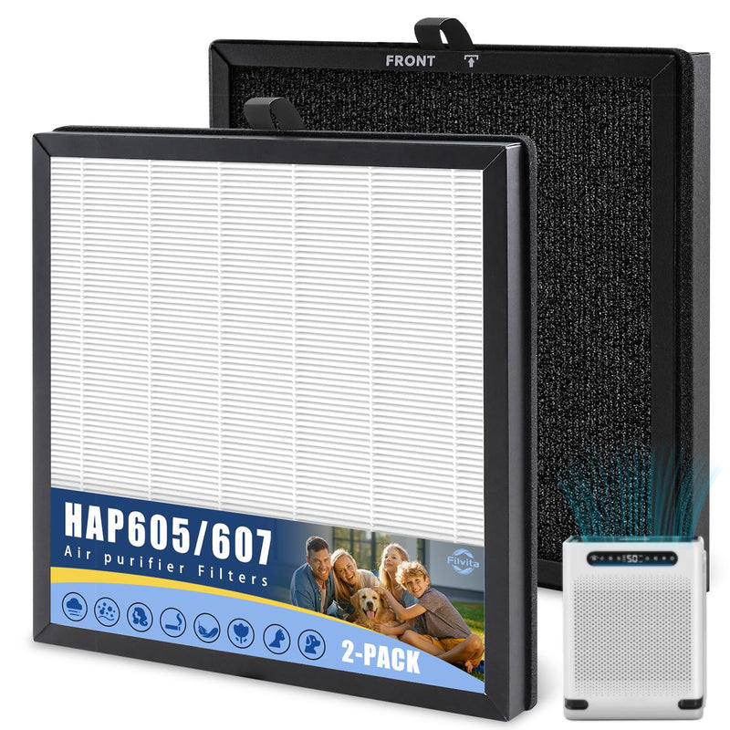 HAP605 Replacement Filter Compatible with Freaire HAP607 Air Purifier,2PACK HAP605 HAP607 2