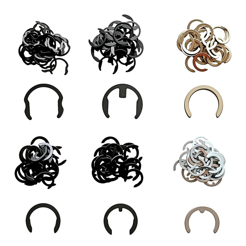 Door Lock Replacement Parts, Rekey Kit, Lock Cylinder Retainer Clip Set | 120PCS 65Mn Carbon Steel E-Clips & C-Clips, Fits KW1 SC1 SC4 Cylinders, Replaces 4215-01, 84215-001, 84345