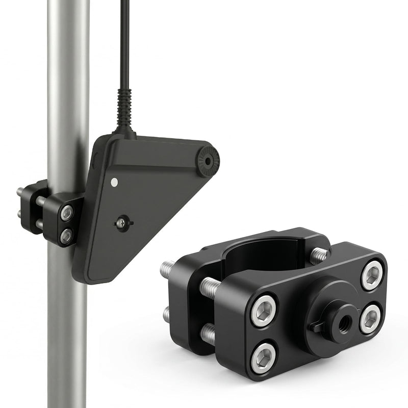 Adjustable Transducer Pole Clamp Mount Compatible with Lowrance Eagle Eye 9, Fits Round Pole 1