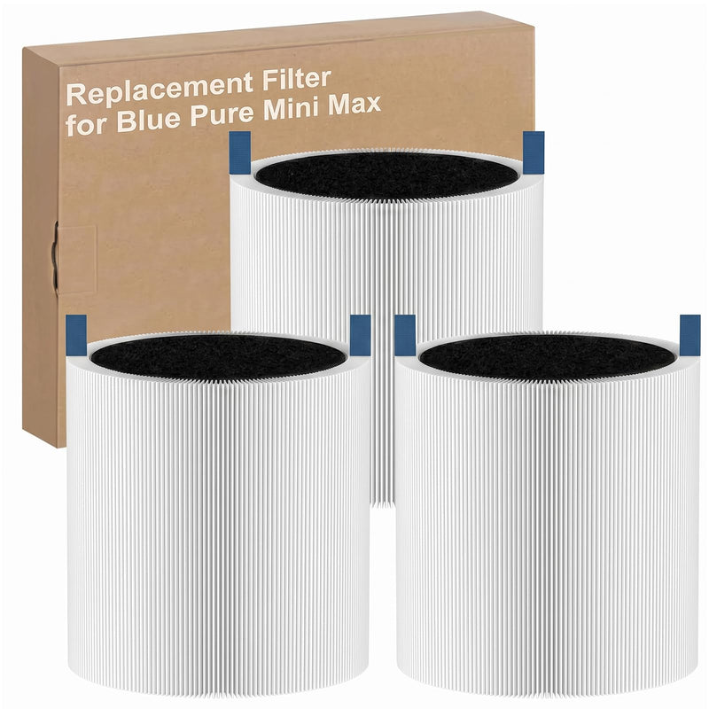 Mini Max Replacement Filter for Blueair Blue Pure Mini Max Air Purifier Mini Max Filter - 3 pack