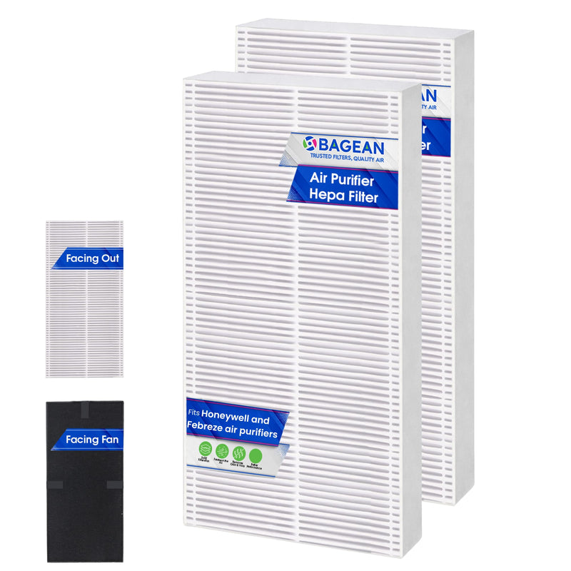 Bagean HEPA Filter U Compatible Honeywell Air Purifier Filter Replacement (2-Pack)