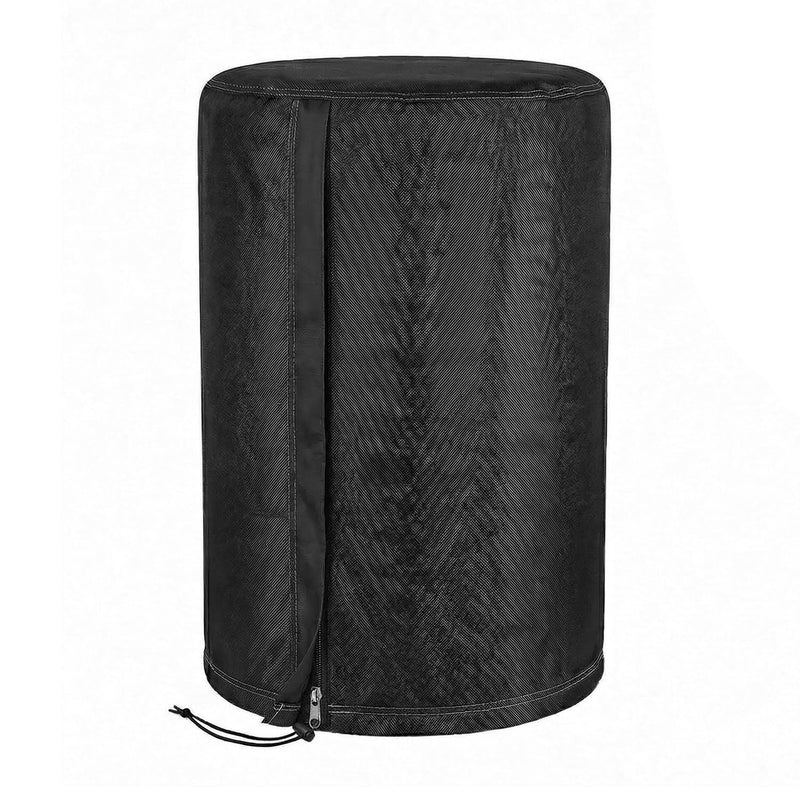 Deosk 18.5"X33" Cover For Water Softener Salt Brine Tank, Outdoor Waterproof Home Water Softener Storage Covers-Round Salt Brine Tank Protective Cover With Zipper And Adjustable Drawstring(Black) Black 18.5"X33"