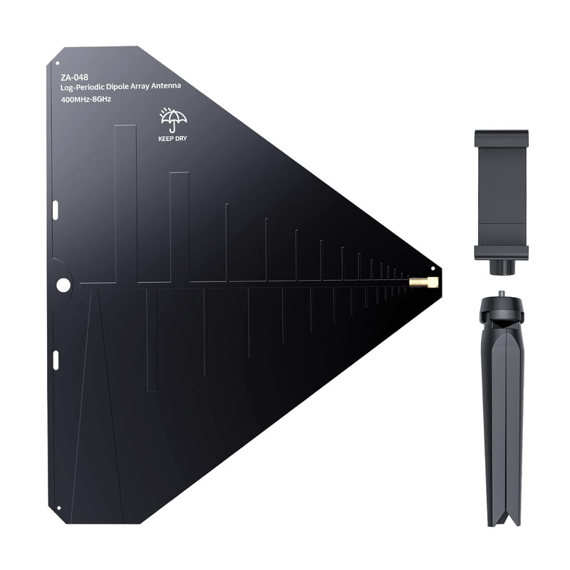 SEESII ZA-048 LPDA Log-Periodic Dipole Array Antenna: 400MHz-8GHz Directional Antenna for RF Signal Direction Finding, for TinySA Ultra+ ZS406/ZS407 Spectrum Analyzer