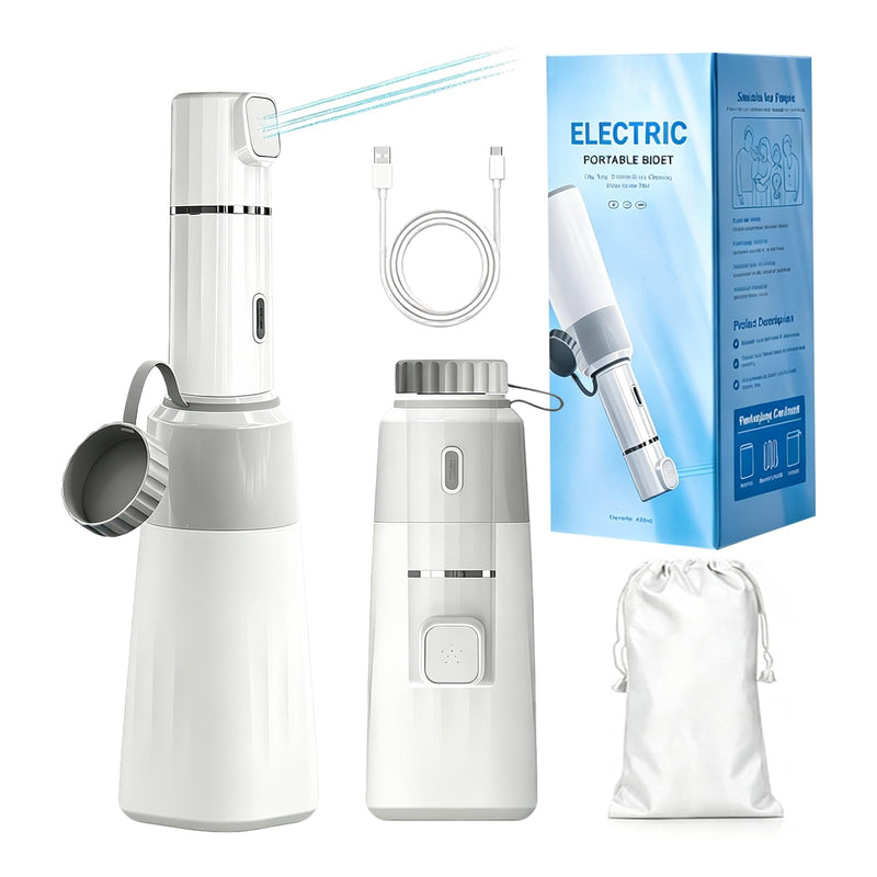 Portable Bidet for Travel,Handheld Bidet Sprayer for Toilet,Electric Portable Bidet for Women Men,Rechargeable,2 Modes,450ML Peri Bottle,Personal Hygiene,Postpartum Care,Baby,Camping