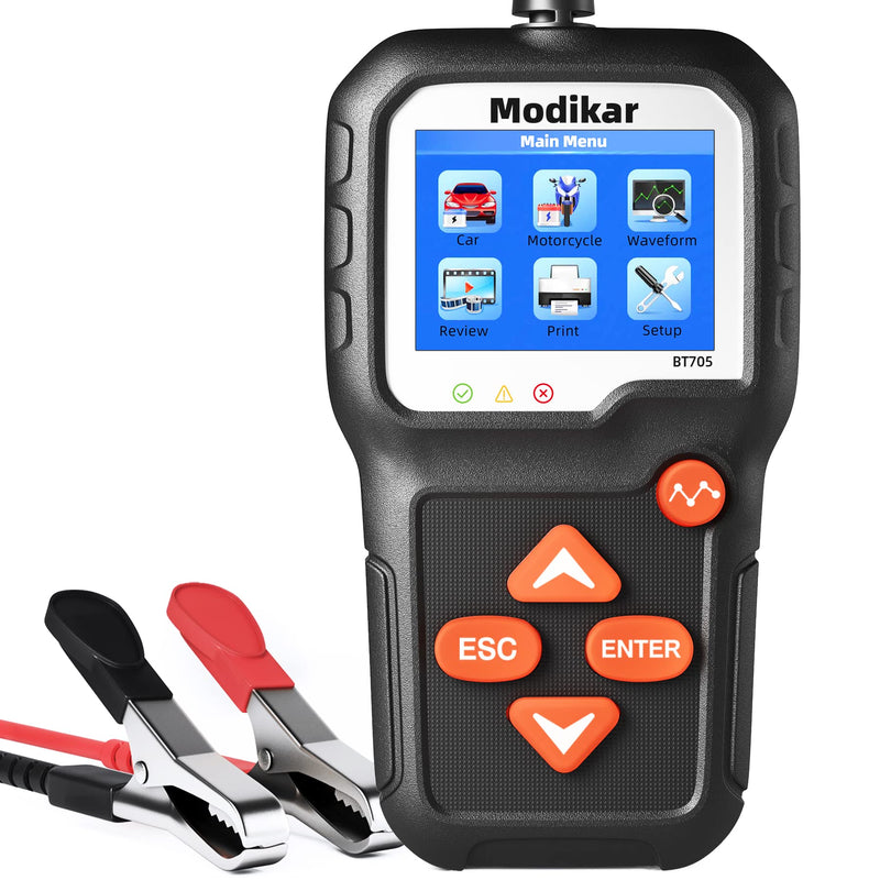 6V 12V Car Battery Tester, 100-2000 CCA Alternator Tester, BT705 | Automotive Battery Load Tester, Digital Battery Checker for Car SUV Motorcycle Golf Carts Lawn Mower Marine RV and Truck BT705 6V & 12V