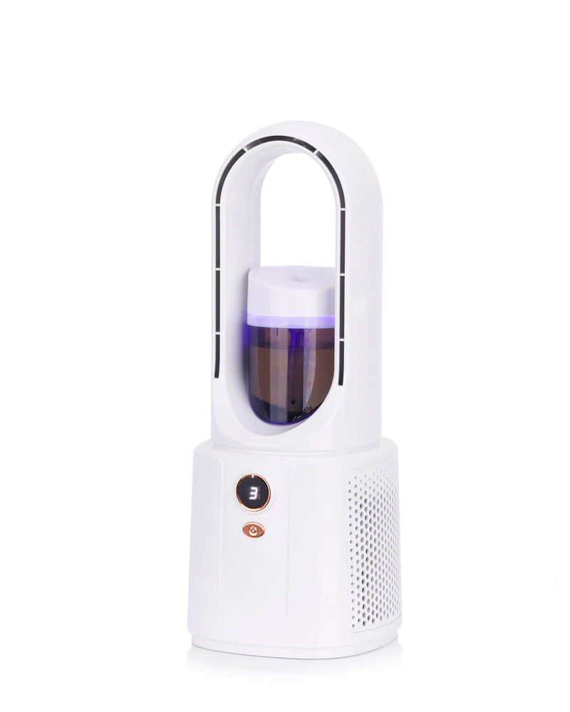 Bladeless Desk Fan with Cooling Mist Humidifier