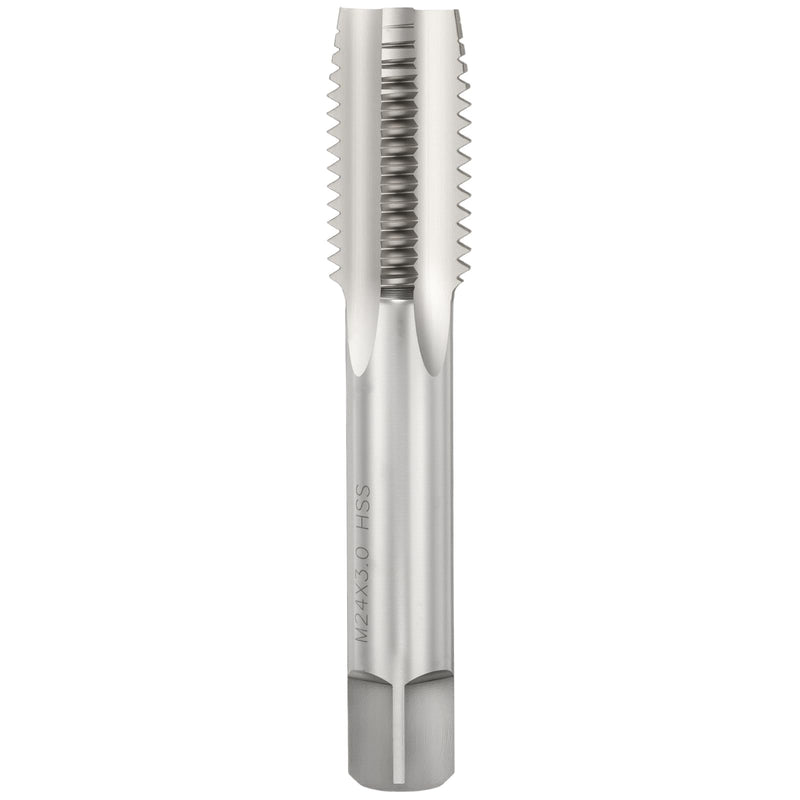 M24 x 3 Straight Flute Tap - M2 High Speed Steel Metric Right Hand Thread Tap Polished Finish Screw Thread Milling Machine Taps Threading Tapping M24 x 3