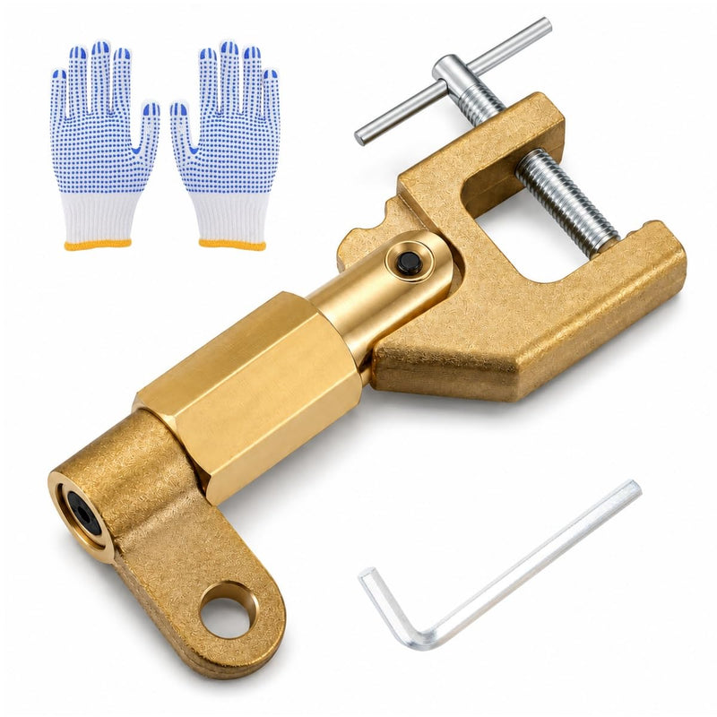 Welding Ground Clamp 600A Brass Ground Welding Earth Clamp, Portable Earth Ground Copper Grip for Welding Fixed