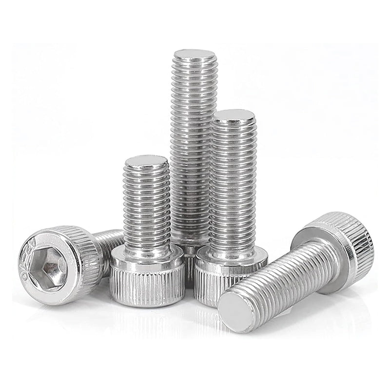 Socket Head Cap Screws, 304 Stainless Steel Screws, DIN912, Allen Socket Drive Bolts for Industrial & Home Use (7/16-14x1-1/4,Silver,20) Silver 7/16-14x1-1/4 20