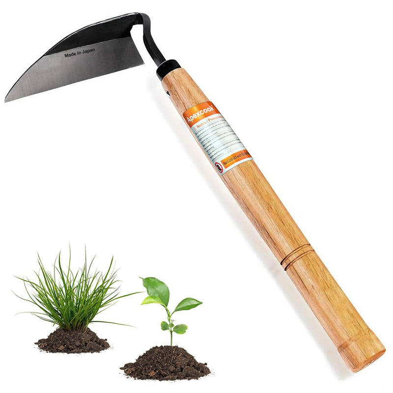 Garden Weeding Hoe, Professional Handheld Weeding Tool with Solid Wood Handle, Sharp Blade Manual Weeder for Garden, Yard, Farm, Vegetable Field and Courtyard Weed Removal