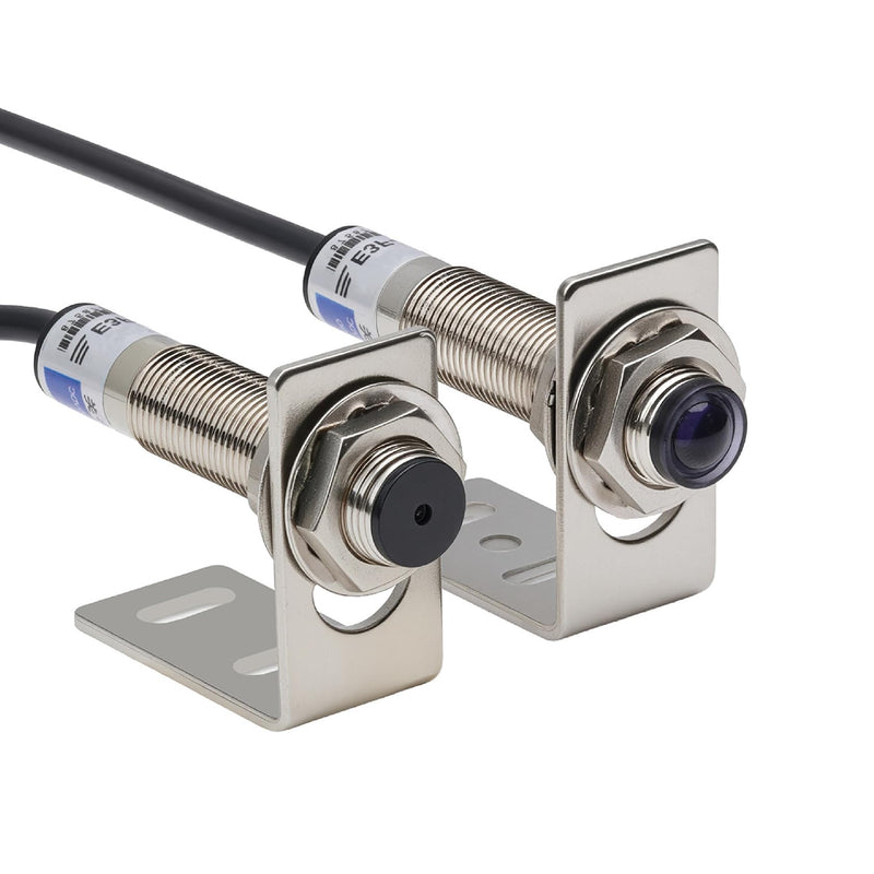 1 Pair Photoelectric Switch 0-20M Through-Beam Infrared Ray Sensor | PNP 6-36V DC IP66 Weatherproof with Mounting Bracket for Garage Door Outdoor Gate Industrial Automation PNP Output