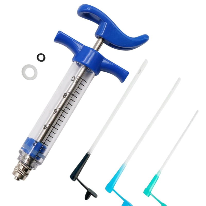 Reuseable Young Birds Baby Feeding Syringe Feeding Milk for Young Birds or Feeding Medicine for Sick Birds Plastic and Perspex Material (10ml and 3pcs Hose,Blue) blue 10ml and 3pcs Hose