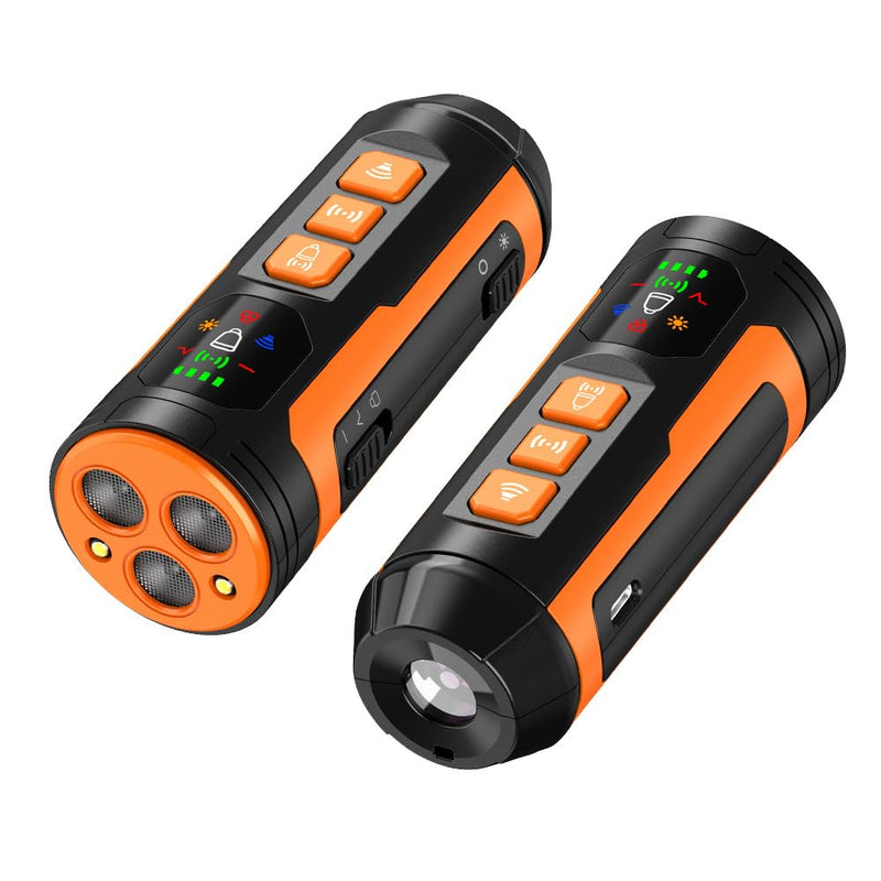 Dog Deterrent Device, Anti Barking Device with 4 Modes (Beep, Ultrasonic, Flashlight, Ultrasonic+Flash), Safe Humane Bark Deterrent for Small Medium Large Dogs, Black