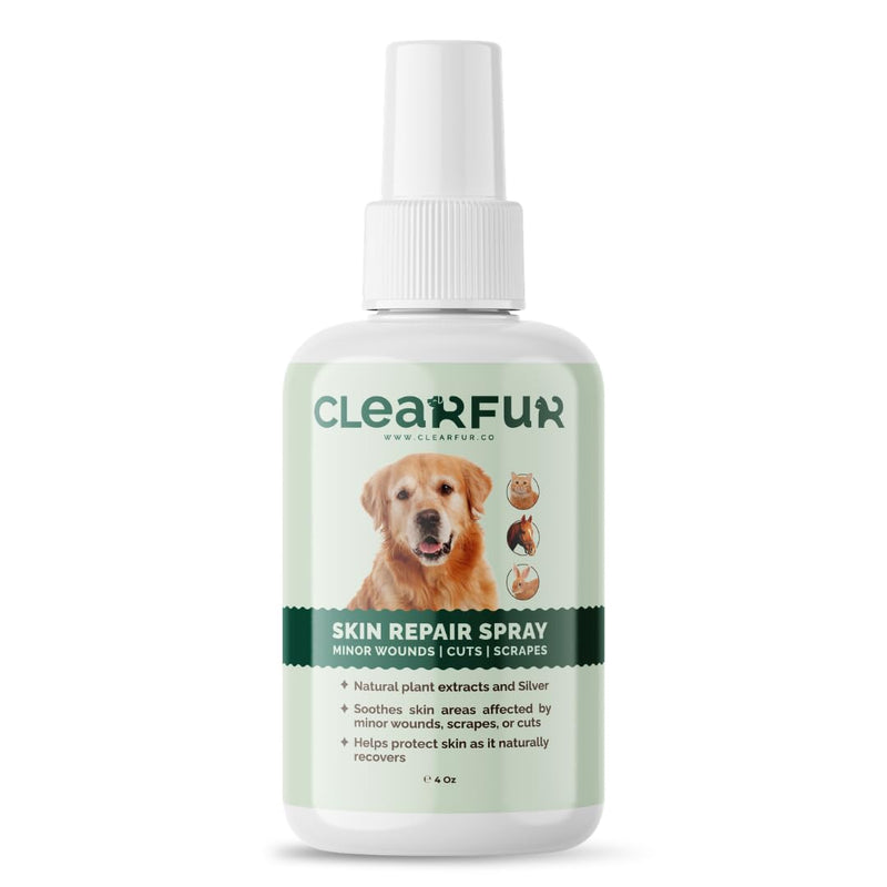 Dog Skin Repair Spray | Fast-Acting No-Touch Spray for Minor Wounds, Scrapes, Abrasions & Sores | Supports Skin & Fur Recovery | Natural Ingredients
