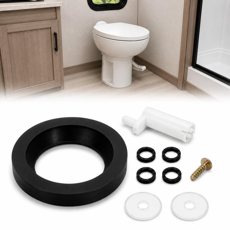 42048 Waste Ball Drive Arm Kit Compatible with Thetford Aqua Magic Style Lite, Style II & Style Plus RV Toilets, RV Toilet Repair Kit with Closet Flange Seal & Screw 42048 Waste Ball Drive Arm Kit 1