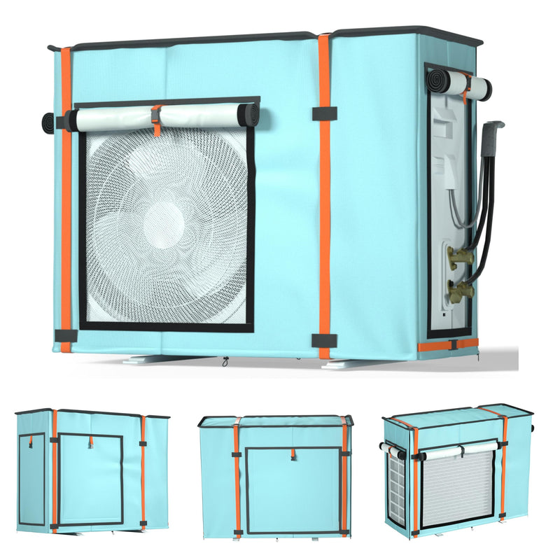 Mini Split Covers for Outside, 29.1"L x 11.8"W x 21.7"H, Blue