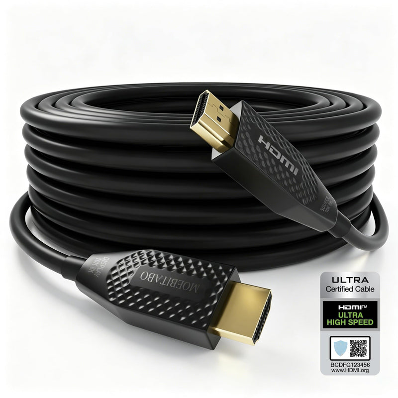 10k 8K Fiber Optic in-wall CL3 Rated HDMI Cable Long 30FT 48Gbps Certified High speed HDMI 2.1 Cord 8K@60Hz 4K@120Hz 10K@30Hz,HDCP 2.2/2.3 eARC HDR10 Dolby Compatible with PC TV Monitor Laptop PS4/PS5