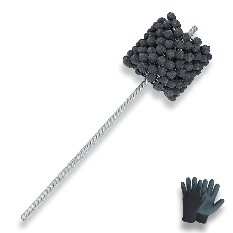 4-1/8" Cylinder Hone Tool, 240 Grit Flexible Ball Hone | Silicon Carbide Cylinder Honing Tool for Bore 3.751"-4.125", Cast Iron, Mild Steel & Stainless Steel Cylinder Applications 4.125 Inches 240.0