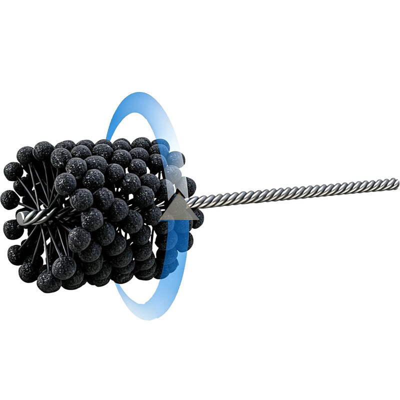 3" (76.2mm) Flexible Cylinder Hone Tool, 240 Grit Silicon Carbide Engine Brake Cylinder Deglazer & Bore Refinishing Brush, Ball Abrasive for Honing, Deburring & Cross-Hatching Use on 2.75-3inch Bore